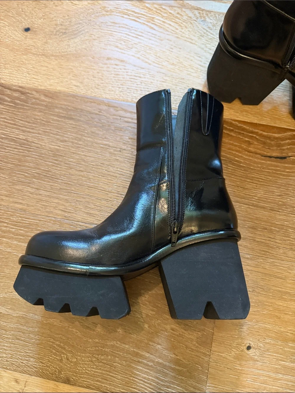 Paloma Barceló Black Chunky Platform Ankle Boots